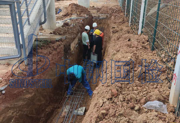 地基輕型觸探檢測現(xiàn)場