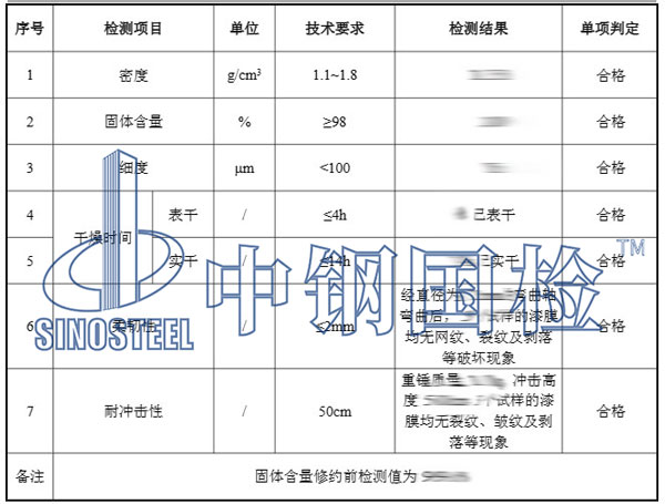 環(huán)氧漆檢測項目結(jié)果