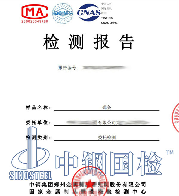 彈條檢測(cè)報(bào)告