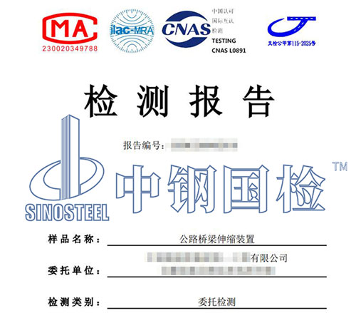 伸縮縫裝置檢測報告